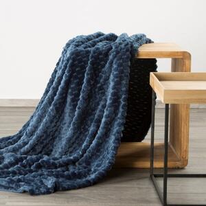 Silná deka v modré barvě s moderním vzorem Šířka: 150 cm | Délka: 200 cm