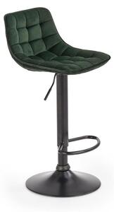 Židle barová Plaid zelená/černá