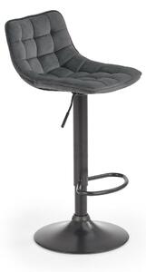 Židle barová Plaid šedá/černá
