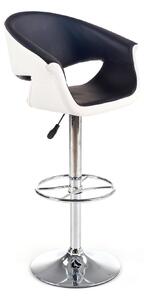 Židle barová Koňaková bílá/černá