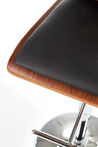 Židle barová Panir černá/ořech