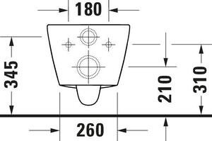 Duravit D-Neo záchodová mísa závěsná bez splachovacího kruhu bílá 2588090000