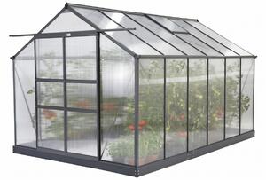 Hliníkový skleník Azalia 2,5 x 3,7m CoverTech antracitové barvě