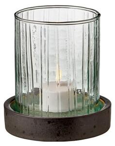 Zelená LED svíčka Bitz Hurricane, výška 11 cm