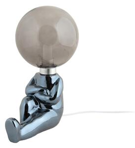 Šedá LED stmívatelná stolní lampa se skleněným stínidlem (výška 22,5 cm) Joey – Leitmotiv