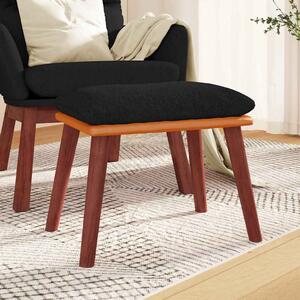 Podnožka černá 45x29,5x35 cm textil a umělá kůže 341485