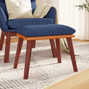 Podnožka modrá 45x29,5x35 cm textil a umělá kůže 341483