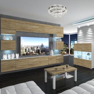 Obývací stěna Belini Premium Full Version dub sonoma + LED osvětlení Nexum 50