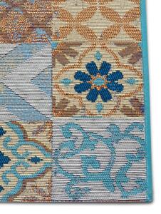 Hanse Home Collection koberce Běhoun Cappuccino 105880 Mosaik Blue Multicolored ROZMĚR: 75x150