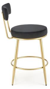 Židle barová Pamela černá/zlatá