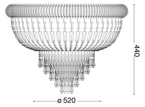 Ideal Lux - Křišťálové stropní svítidlo DUBAI 6xE14/28W/230V pr. 52 cm zlatá