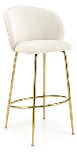 Židle barová Paloma krémová/zlatá