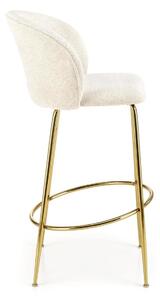 Židle barová Paloma krémová/zlatá