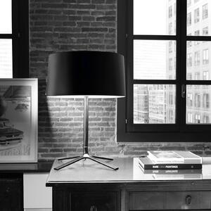 Grok Hall stolní lampa s látkovým stínidlem, černá