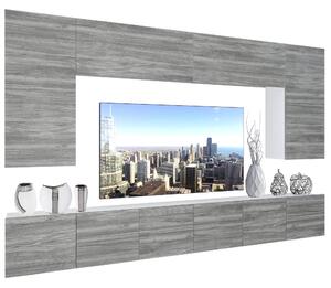 Obývací stěna Belini Premium Full Version šedý antracit Glamour Wood + LED osvětlení Nexum 33 Výrobce