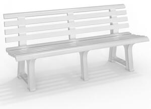 Zahradní lavice MINA — plast, bílá
