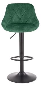 Židle barová Nang sametově zelená