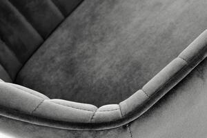 Židle barová Roxie velvet grey