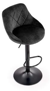 Židle barová Nang sametová černá