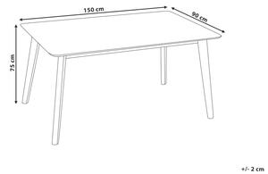 Jídelní stůl Medo (pro 6 osob) (tmavé dřevo). 1009404