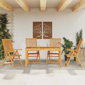 5dílný zahradní jídelní set 140x80x74 cm masivní akáciové dřevo 3295257