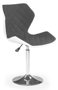 Židle barová Otočný kvíz bílá/černá