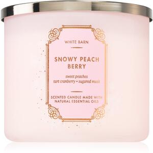 Bath & Body Works Snowy Peach Berry vonná svíčka 411 g