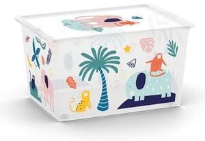 Bílý plastový dětský úložný box 55x39x31 cm C Box Style – KIS