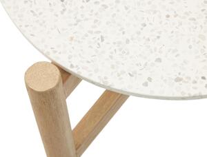 Odkládací stolek palo Ø 50 cm bílý
