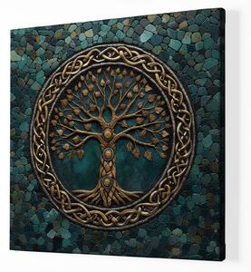 FeelHappy Obraz na plátně - Strom života Keltská naděje Velikost obrazu: 100 x 100 cm