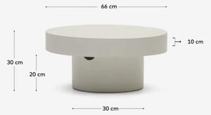 Konferenční stolek Blava Ø 66 cm bílý