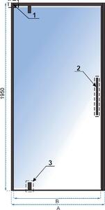 Rea Rapid Swing sprchové dveře 70 cm sklopné černá polomatný/průhledné sklo REA-K6407