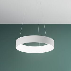 Luce Ambiente Design Závěsné LED světlo Noah, bílé, Ø 60 cm, kov,, Bílá / opál, Obývací pokoj / jídelna, Hliník, Moderní