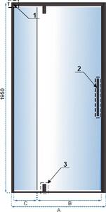 Rea Rapid Swing sprchové dveře 120 cm sklopné REA-K6413