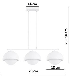 BRILAGI - Lustr na lanku COSMO 3xE27/60W/230V bílá