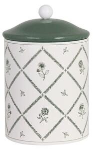 Plechová dóza Lovisa Green/White 15 cm