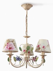 BRILAGI - Lustr na řetězu CAMELLIA 3xE14/40W/230V pestrobarená/béžová/patina