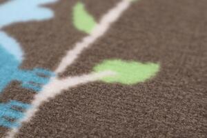 Vopi koberce Dětský kusový koberec Sovička Silk 5258 hnědý - 120x170 cm