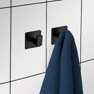 ViaDomo Via Domo - Sada háčků na ručníky Ristorante - černá - 5x5x2,7 cm