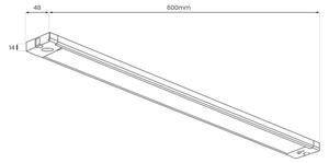 LED Podlinkové svítidlo LED/18W/230V CCT 60 cm bílá