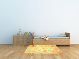 Vopi koberce Dětský kusový koberec Sovička Silk 5248 oranžovožlutý - 140x200 cm