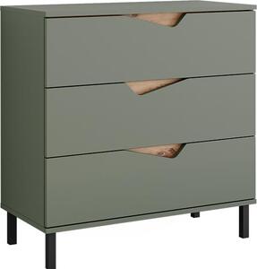 Kredenc Vicco Marelle Zelená/umělecká 80 x 81.2 cm se 3 zásuvkami, Model 57844