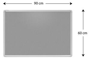 Allboards, Textilní nástěnka 90x60 cm (šedá), TF96S