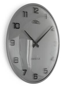 Designové plastové hodiny šedé Nástěnné hodiny PRIM Bloom III - B
