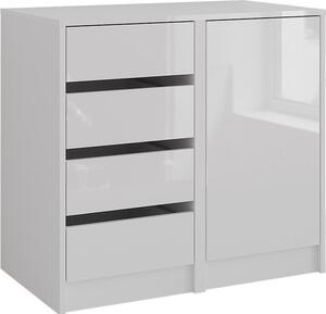 Kredenc Vicco Sherry Bílá/bílý vysoký lesk 80.2 x 76 cm 3 díly, Model 57719