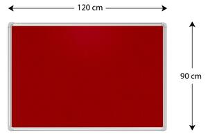 Allboards textilní nástěnka 120x90 cm (červená) TF129CE