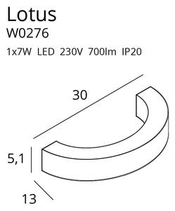 Designové nástěnné svítidlo MAXlight LOTUS W0276