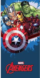 Jerry Fabrics Dětská osuška s potiskem - Avengers blue | 70 x 140 cm