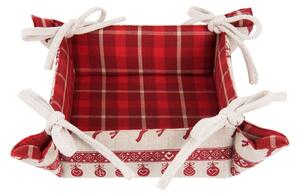 Textilní košíček na pečivo Nordic Christmas – 35x35x8 cm