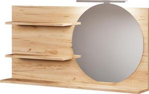 Zrcadlová police Vicco Avena Dub 100 x 50 cm se 3 otevřenými přihrádkami, Model 58564